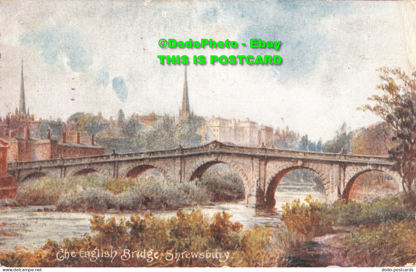 R417582 Shrewsbury. The English Bridge. Wilding. Postcard - Wereld