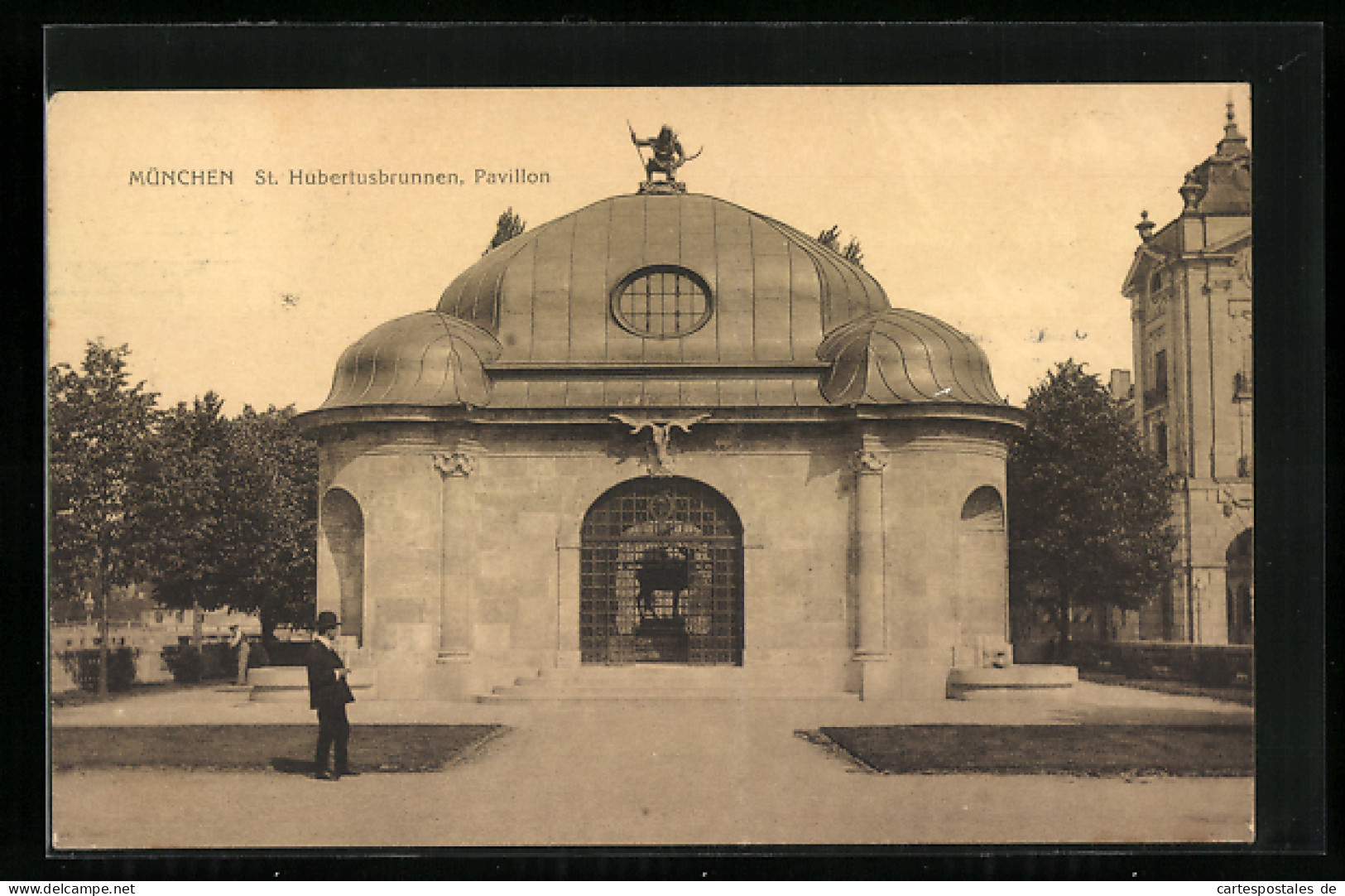 AK München, Blick Auf Pavillon Mit St. Hubertusbrunnen, Prinzregentenstrasse  - Muenchen