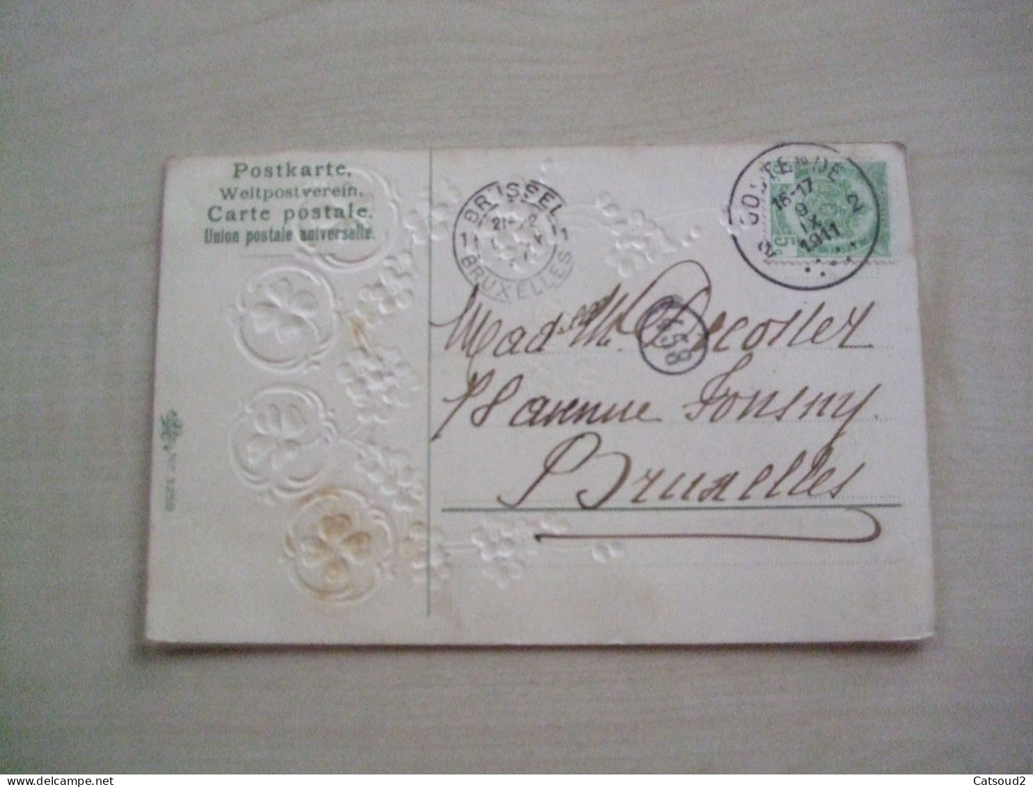Carte Postale Ancienne 1911 SOUVENIR D'AMITIE - Other & Unclassified