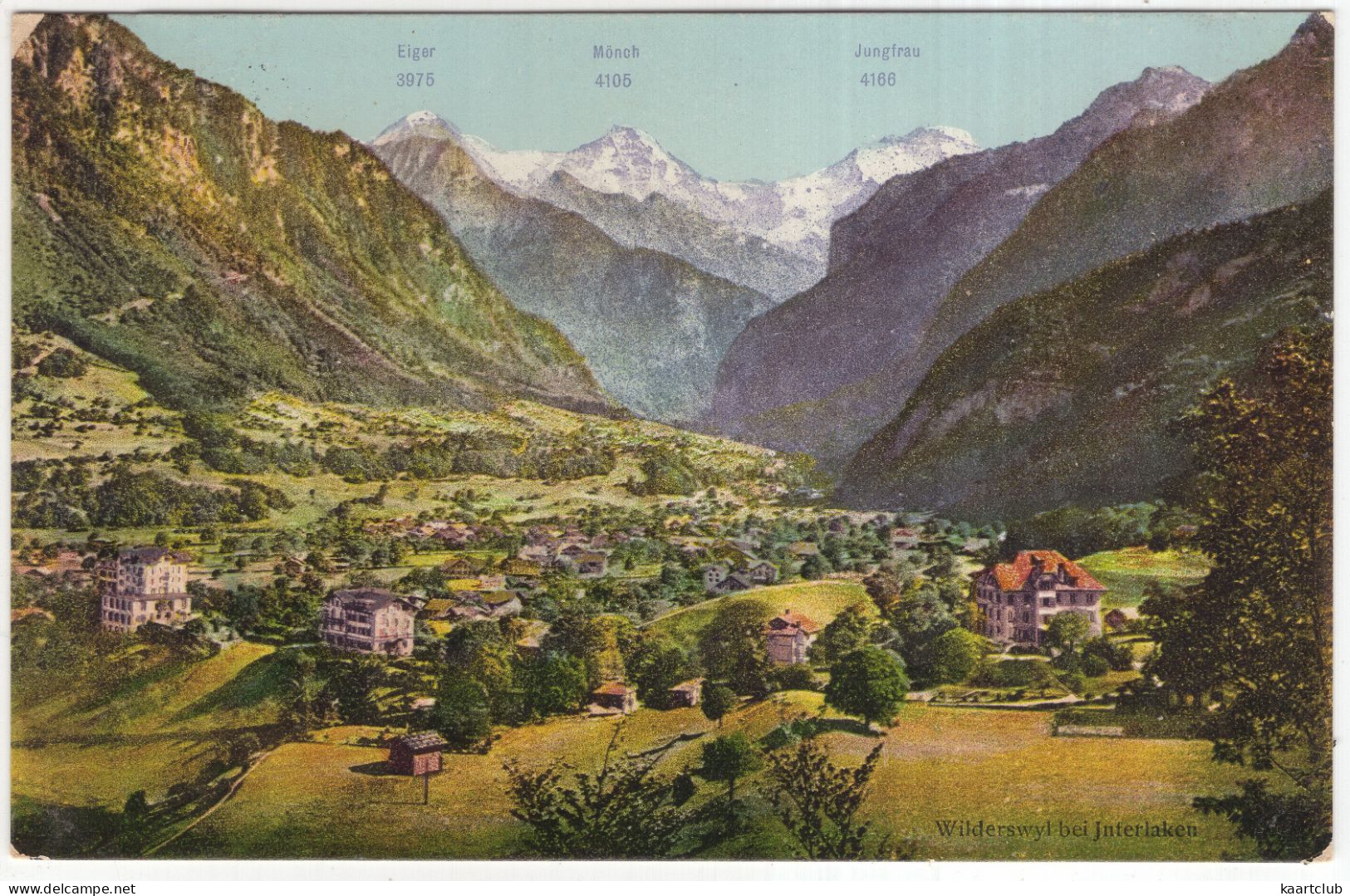 Wilderswyl Bei Interlaken - Eiger 3975  Mönch 4105  Jungfrau 4166 - (Schweiz/Suisse/Switzerland) - 1934 - Interlaken