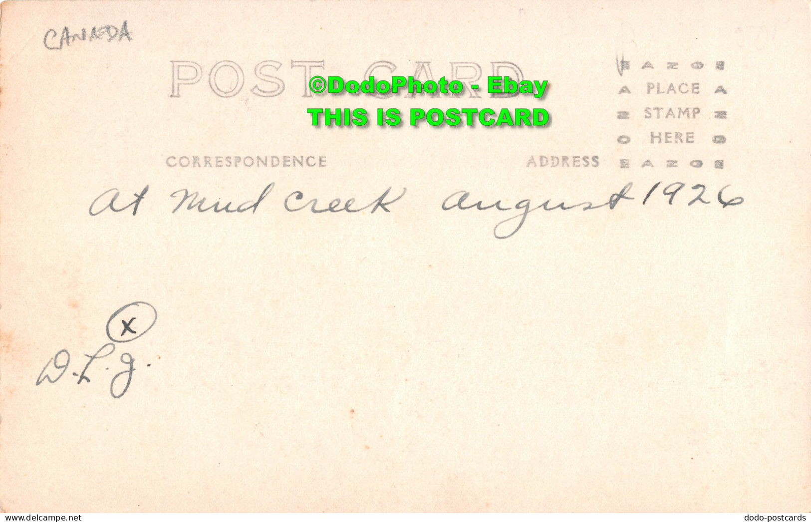 R417589 Canada. At Mud Creek. Azo. 1926 - Wereld