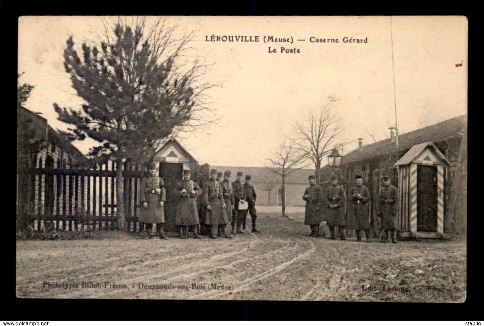55 - LEROUVILLE - CASERNE GERARD - LE POSTE - EDITEUR LECONTE - Lerouville