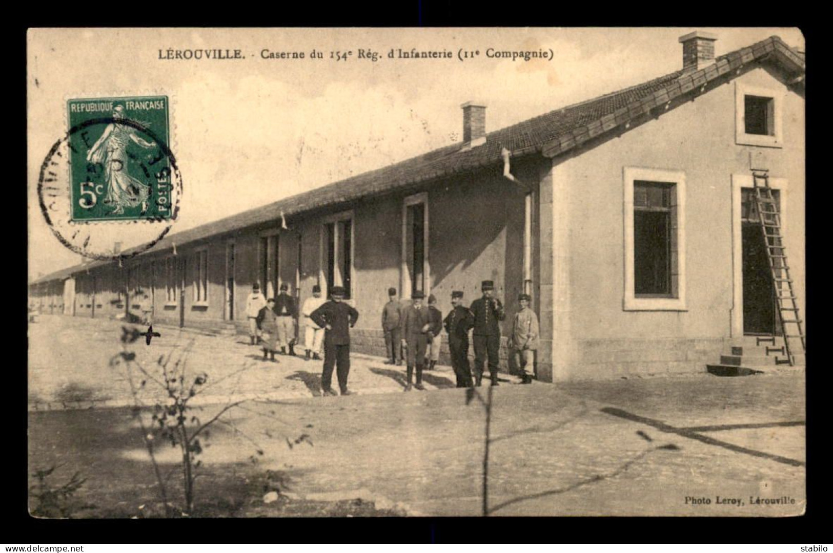 55 - LEROUVILLE - CASERNE  DU 154E D'INFANTERIE - EDITEUR LEROY - Lerouville