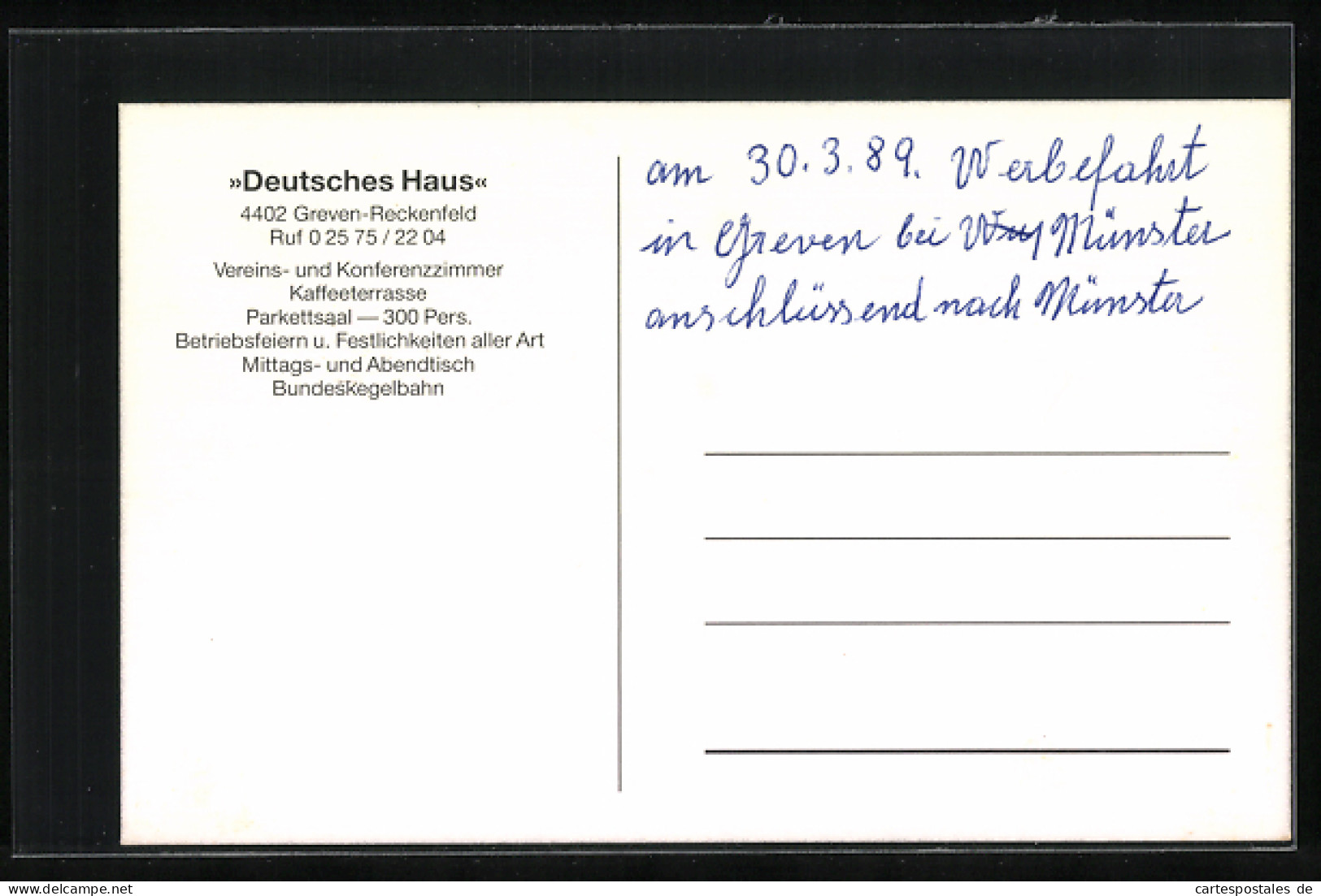 AK Reckenfeld In Westf., Gasthaus Deutsches Haus, Konferenzzimmer, Klubzimmer  - Sonstige & Ohne Zuordnung