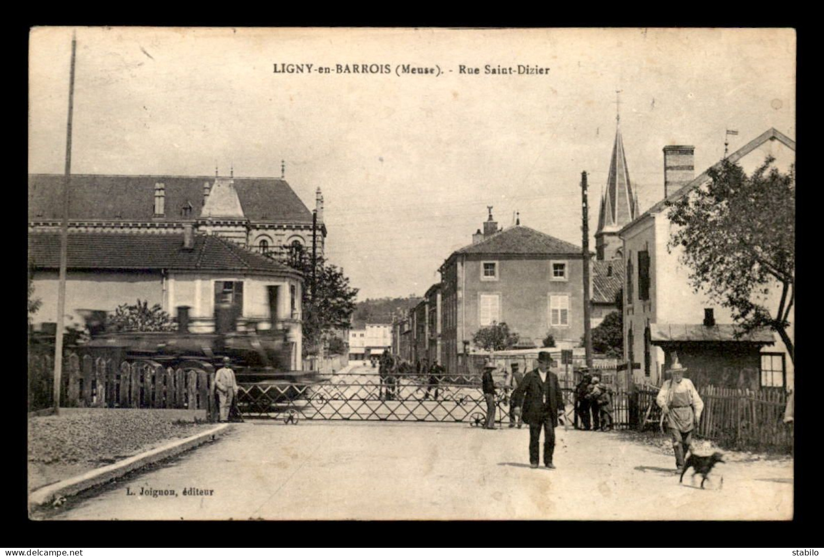 55 - LIGNY-EN-BARROIS - RUE ST-DIZIER - PASSAGE A NIVEAU - EDITEUR JOIGNON - Ligny En Barrois