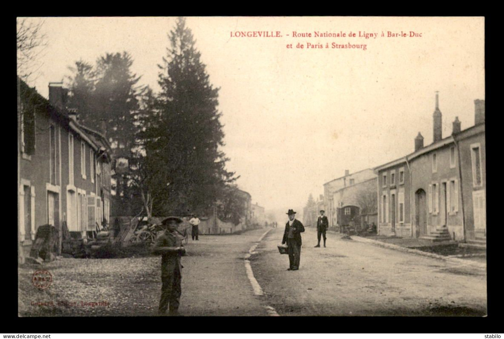 55 - LONGEVILLE-EN-BARROIS - ROUTE NATIONALE - EDITEUR GUINARD - Autres & Non Classés