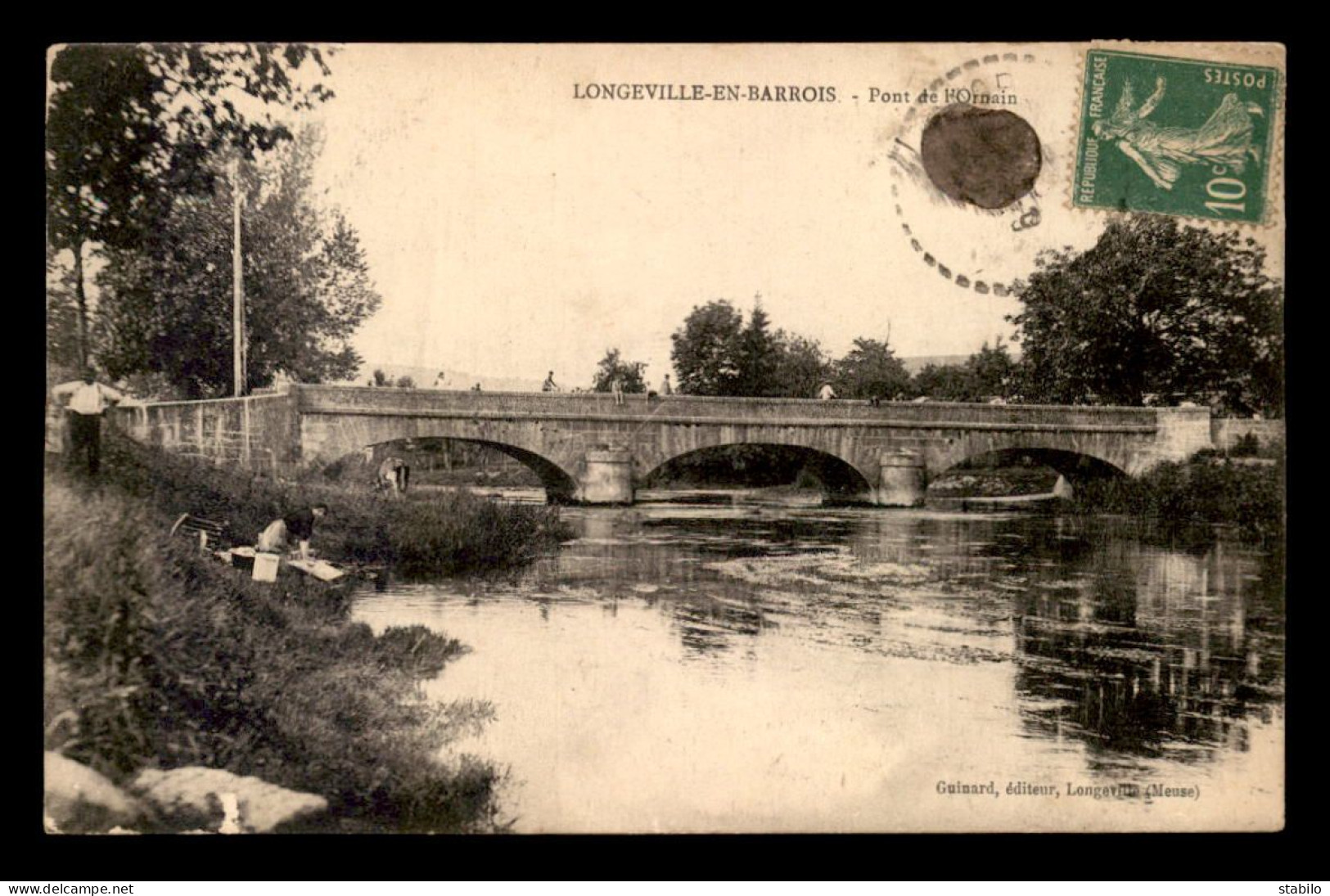 55 - LONGEVILLE-EN-BARROIS - PONT DE L'ORNAIN - EDITEUR GUINARD - VOIR ETAT - Autres & Non Classés