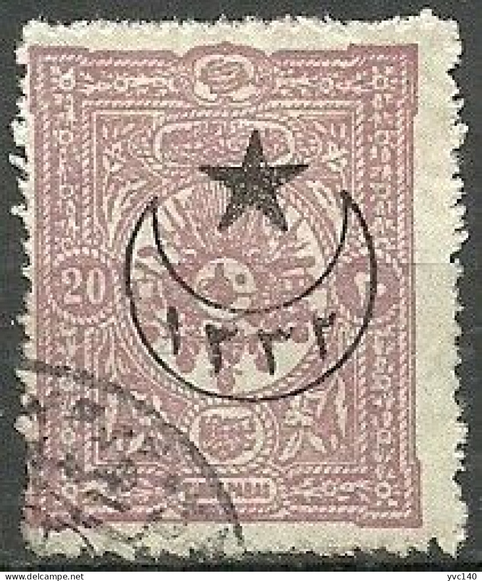 Turkey; 1916 Overprinted War Issue Stamp 20 P. - Used Stamps