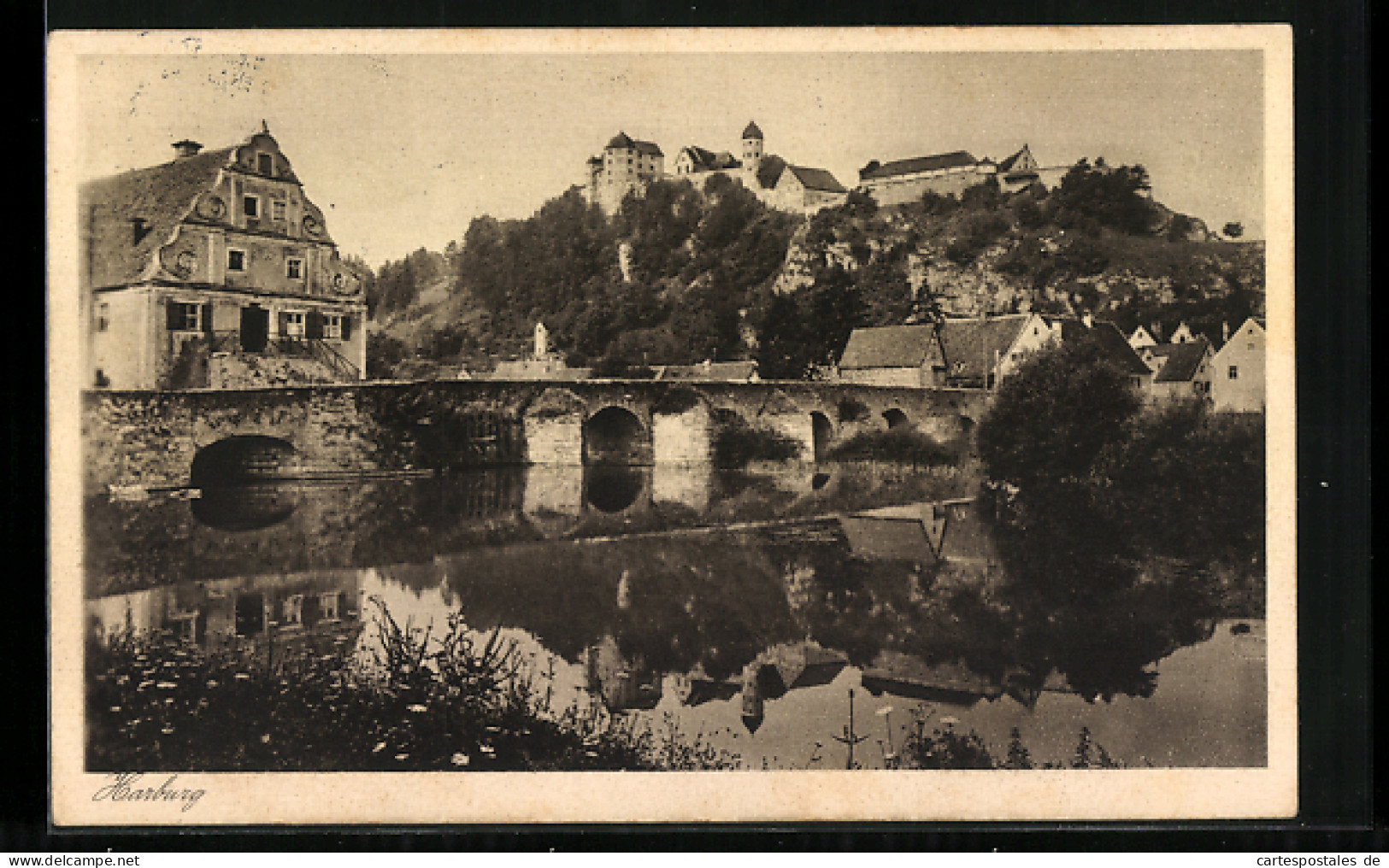 AK Harburg In Schwaben, An Der Alten Brücke Unter Dem Schloss  - Autres & Non Classés