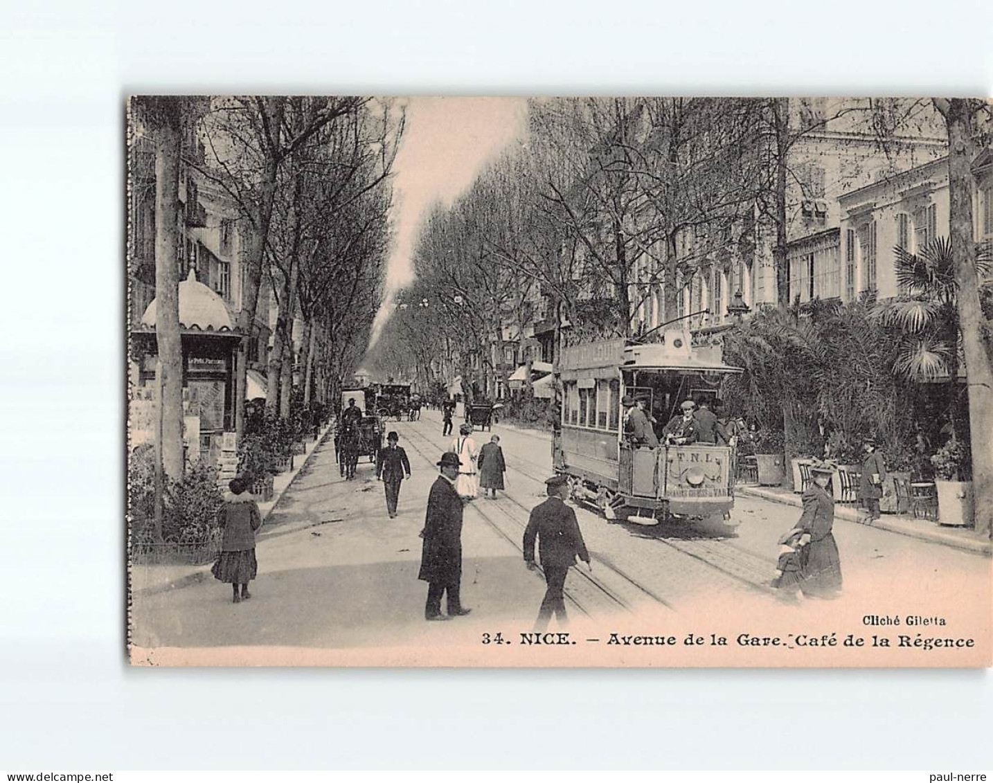 NICE : Avenue De La Gare, Café De La Régence - Très Bon état - Sonstige & Ohne Zuordnung