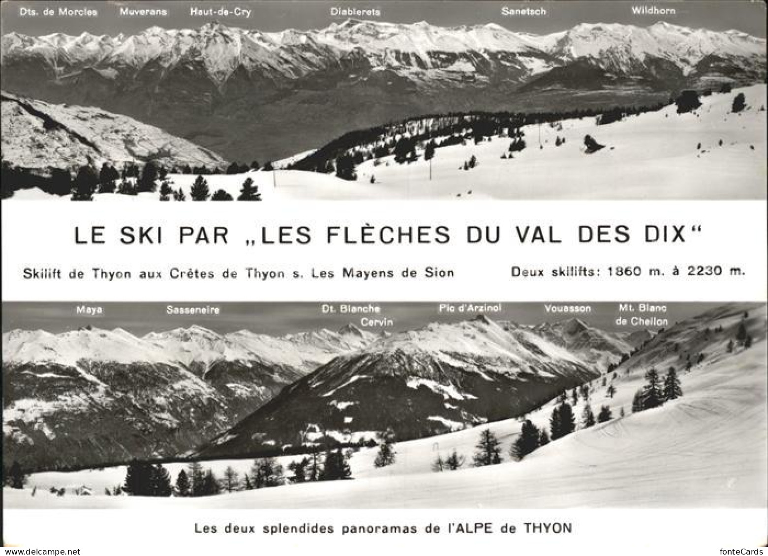 11879007 Sion VS Ski Par Les Fleches Du Val Des Dix Dts Morcles Muverans Haut De - Altri & Non Classificati