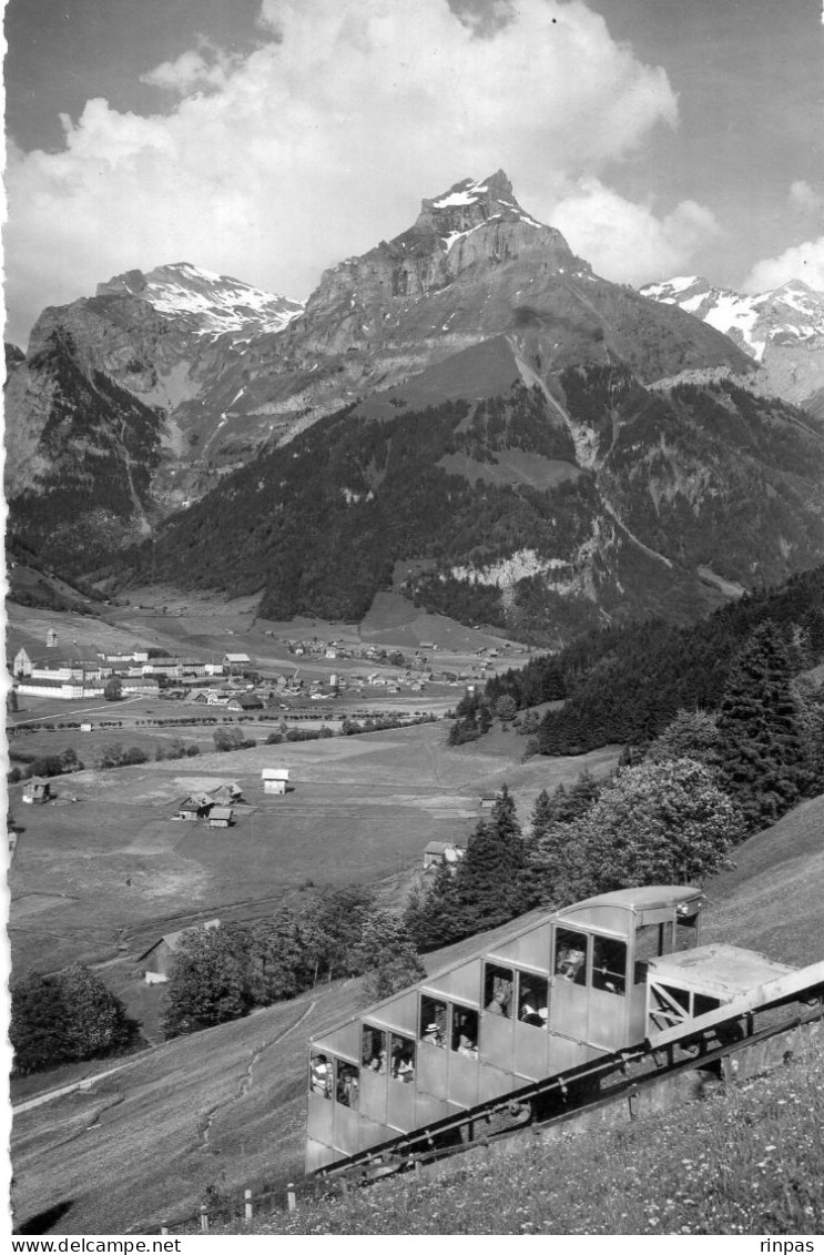 (Suisse) ENGELBERG GERSCHNIALP Drahtseilbahn  Tampon Restaurant Waldhaut    1953 - Engelberg