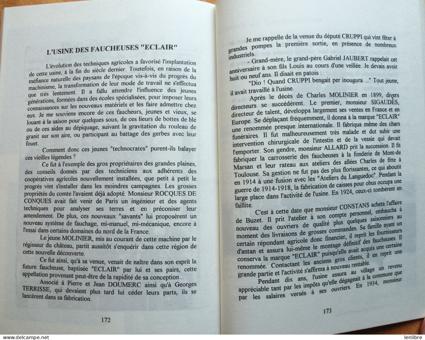 CENT ANS D’HISTOIRE D’une VALLEE OCCITANE. Marc Rouquié. 1996. - Languedoc-Roussillon