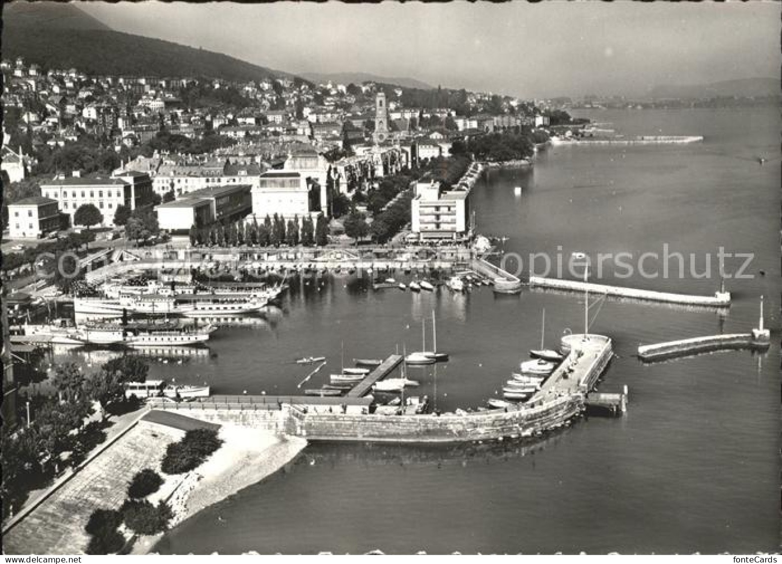 11878437 Neuchatel NE Fliegeraufnahme Hafen Neuchatel - Autres & Non Classés