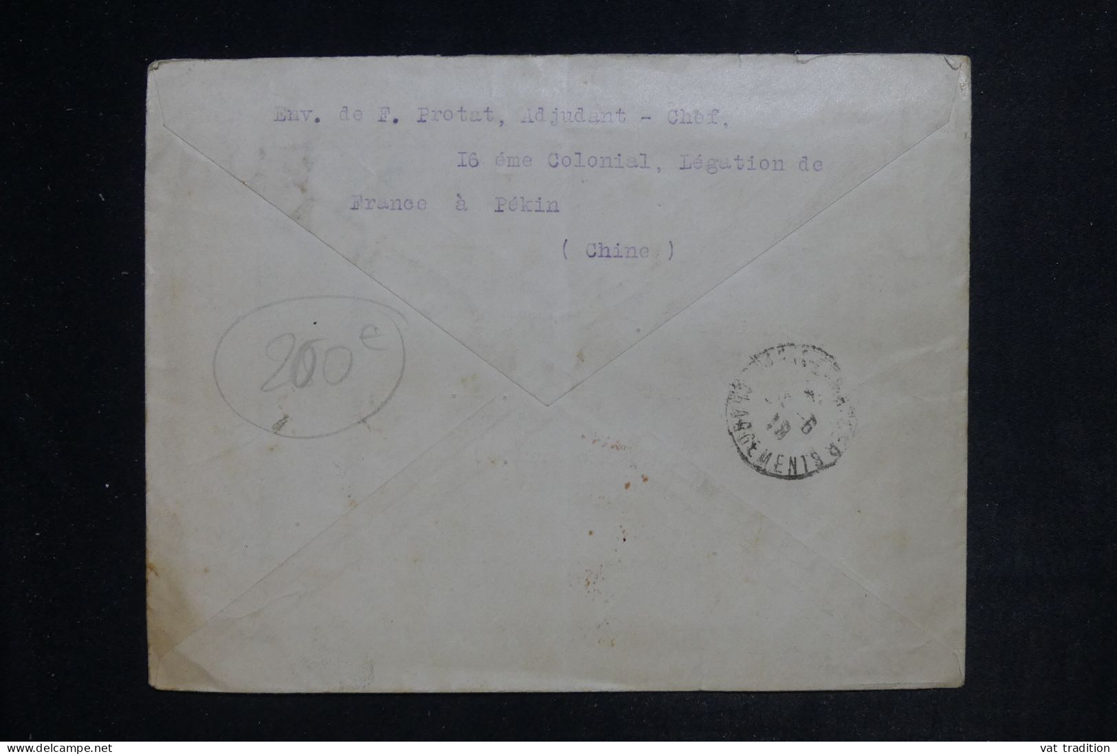 CHINE - Enveloppe En Recommandé De Pékin Pour Paris En 1918, Affranchissement Occupation Japonaise - L 152466 - 1912-1949 République