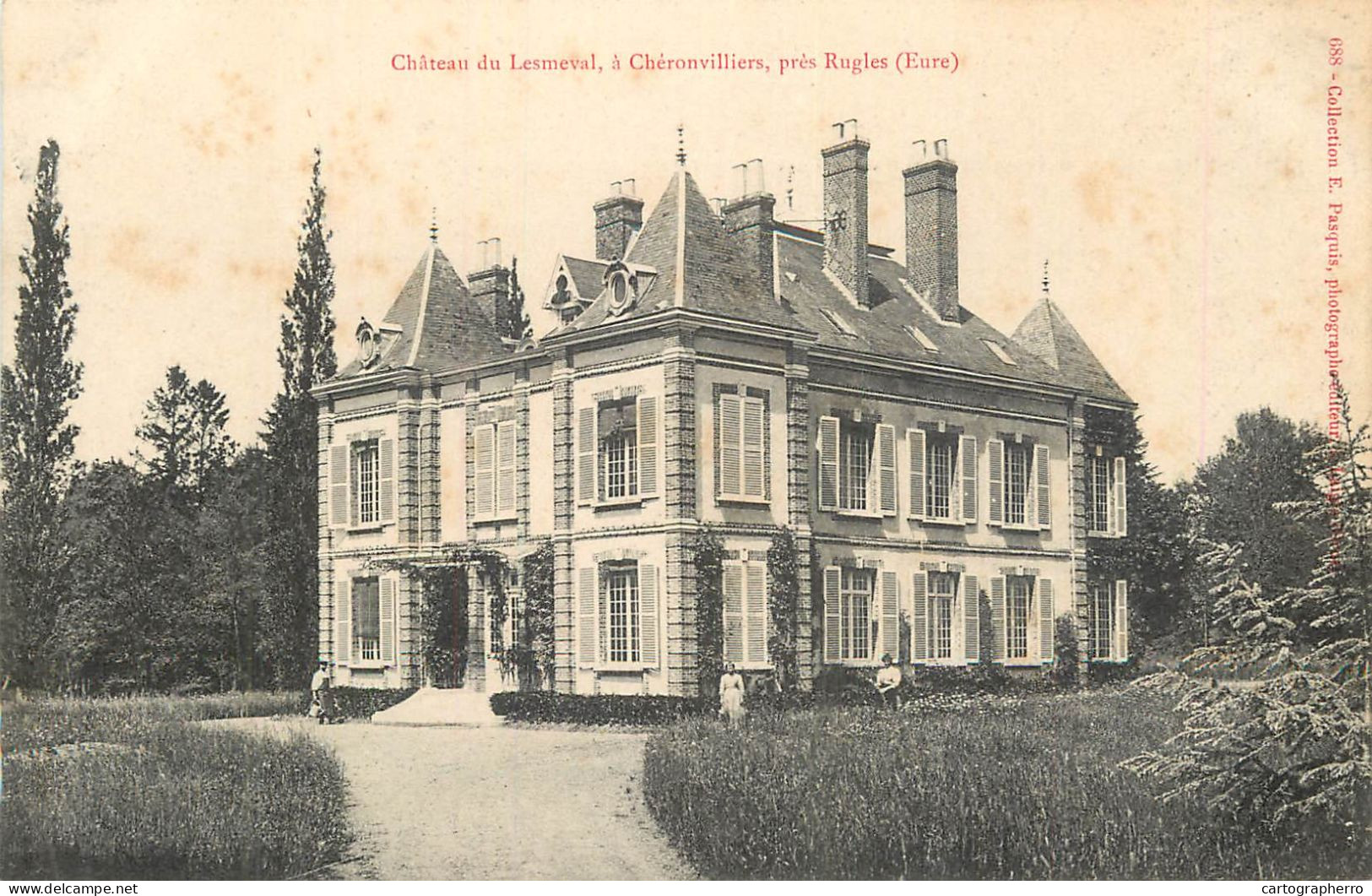 Chateau Du Lesmeval A Cheronvilliers Pres Rugles (Eure) - Autres & Non Classés