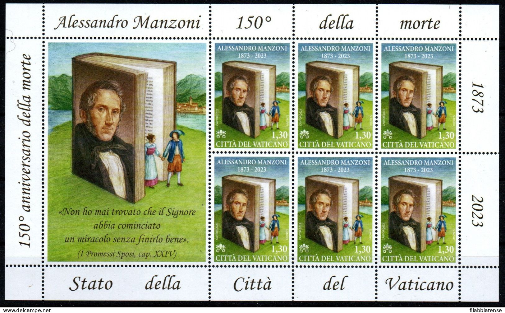 2023 - Vaticano - Alessandro Manzoni - Minifoglio  +++++++++ - Unused Stamps