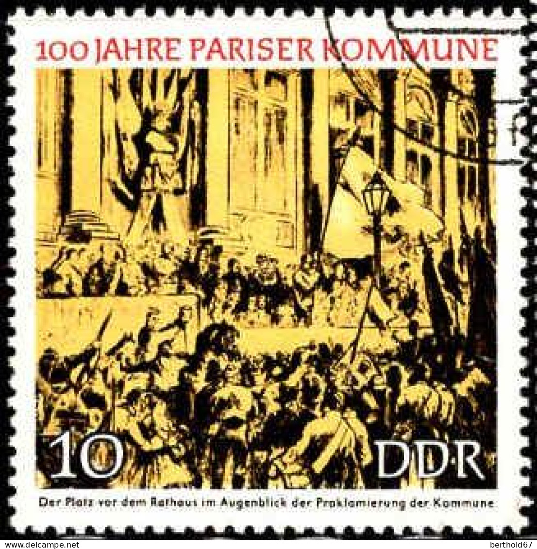 Rda Poste Obl Yv:1345 Mi:1655 100 Jahre Pariser Kommune (Beau Cachet Rond) - Autres & Non Classés