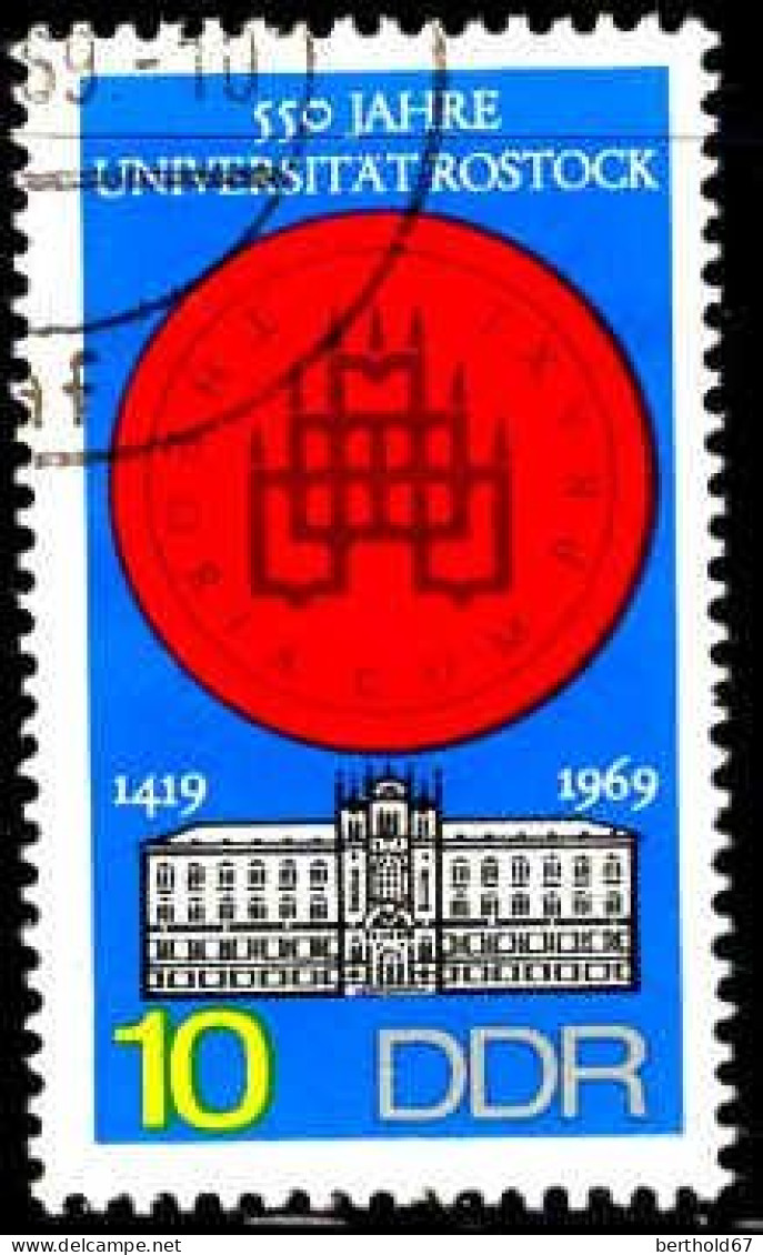 Rda Poste Obl Yv:1212 Mi:1519 550 Jahre Universität Rostock (Beau Cachet Rond) - Used Stamps