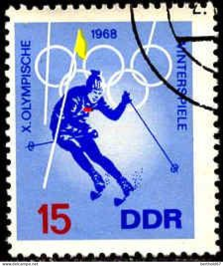 Rda Poste Obl Yv:1033 Mi:1337 Slalom (Beau Cachet Rond) - Skiing