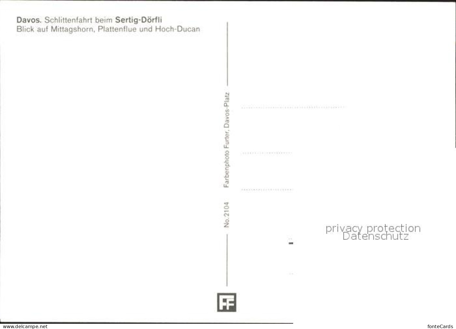 11878097 Sertig Doerfli Pferdeschlittenfahrt Mit Mittagshorn Plattenflue Und Hoc - Other & Unclassified