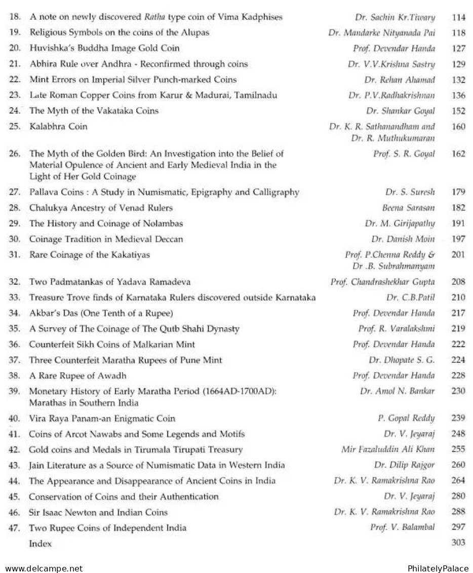 Numismatica Indica- Festschrift, Delhi Sultanate,Mughal,Maratha,Sikh,British (**) India Inde COIN LITERATURE - Livres & Logiciels