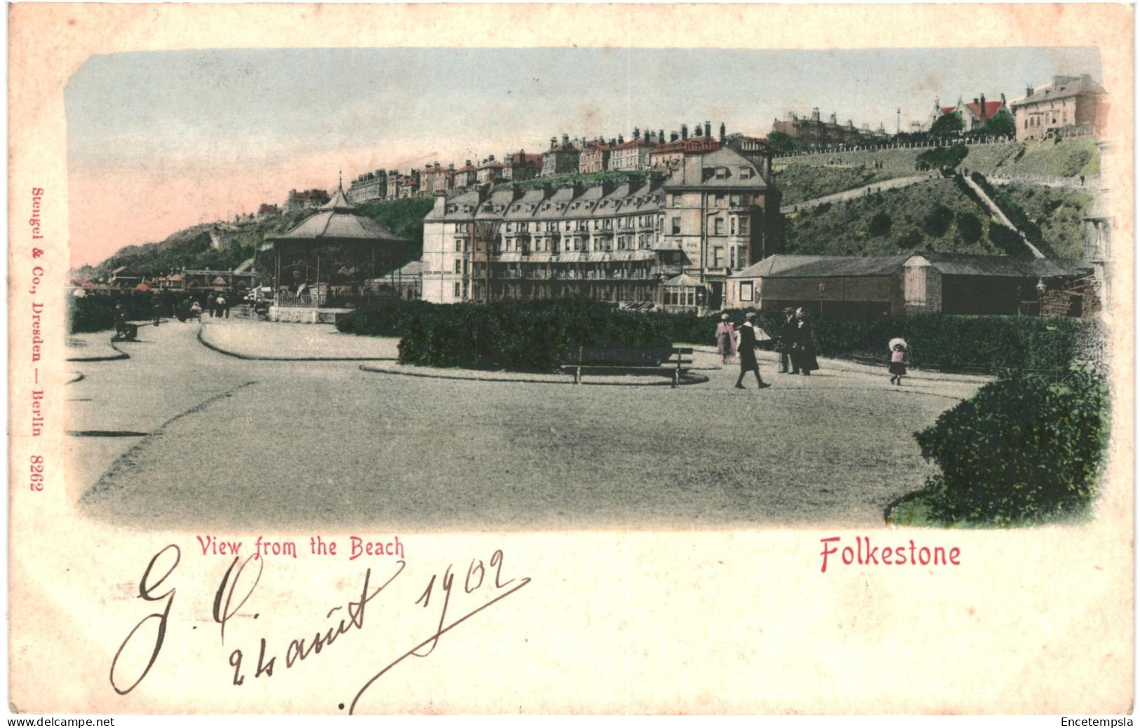 CPA Carte Postale  Royaume Uni Folkestone  View From The Beach 1902 VM80780ok - Folkestone