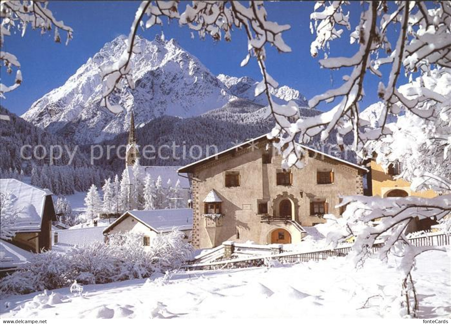 11877917 Scuol GR Engadiner Haus Mit Pisocgruppe Scuol - Sonstige & Ohne Zuordnung