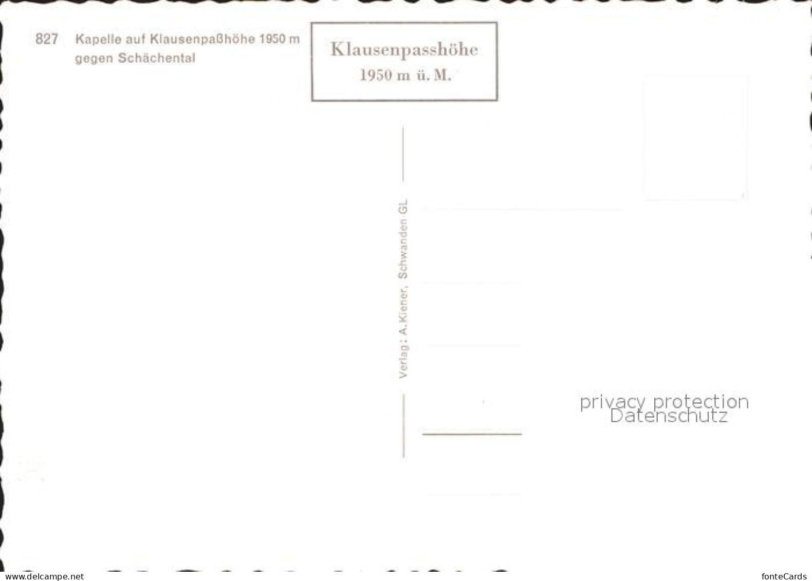 11877727 Klausenpass Kapelle Mit Kreuz Und Schaechental Klausenpass - Other & Unclassified