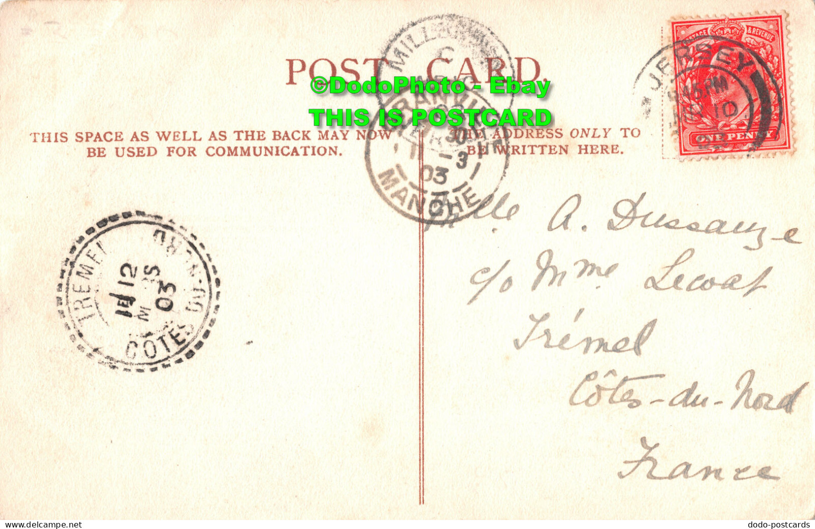 R417827 Jersey. The Royal Square. Postcard. 1903 - Monde