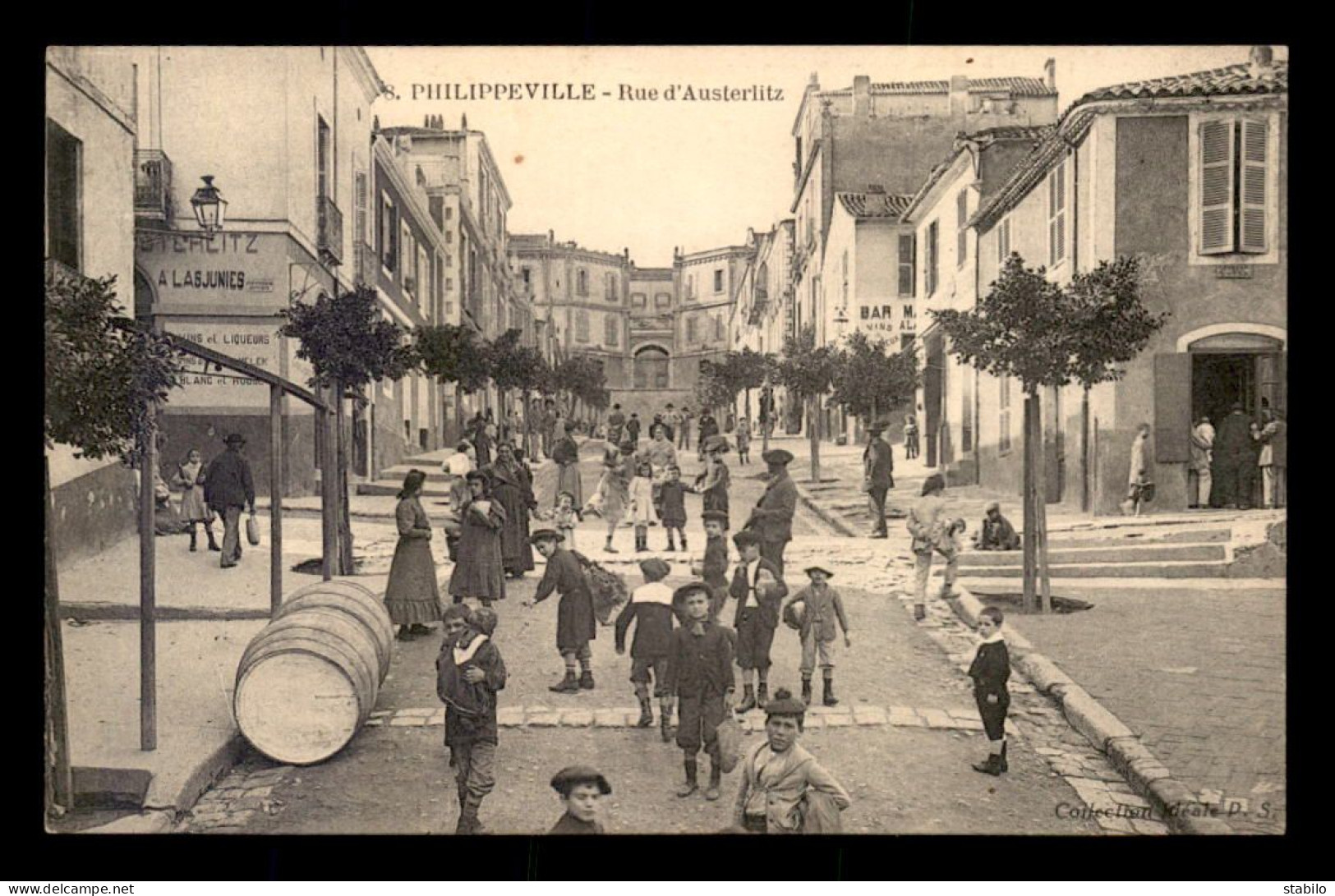 ALGERIE - PHILIPPEVILLE - RUE D'AUSTERLITZ - ENFANTS - Andere & Zonder Classificatie