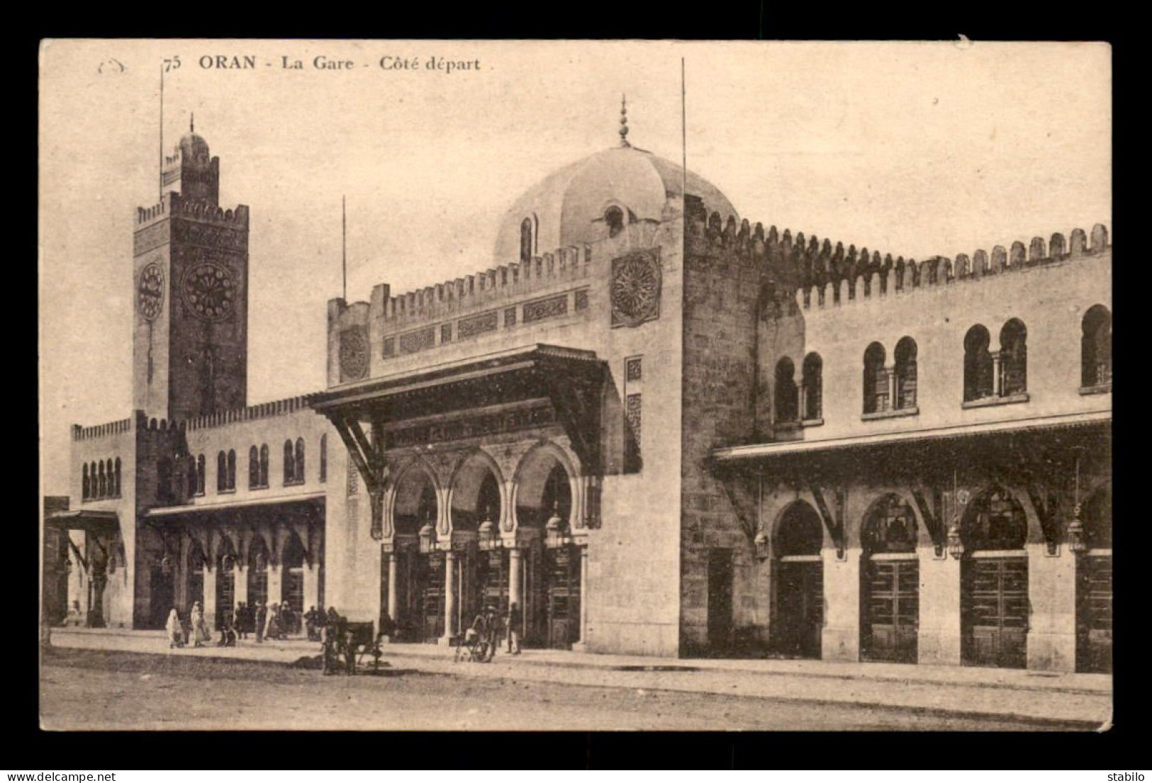 ALGERIE - ORAN - FACADE DE LA GARE DE CHEMIN DE FER - Oran