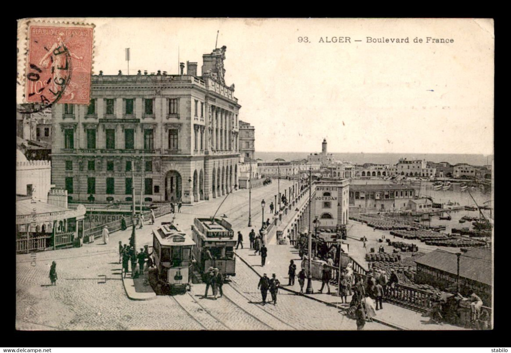 ALGERIE - ALGER - TRAMWAYS BOULEVARD DE FRANCE - Algiers