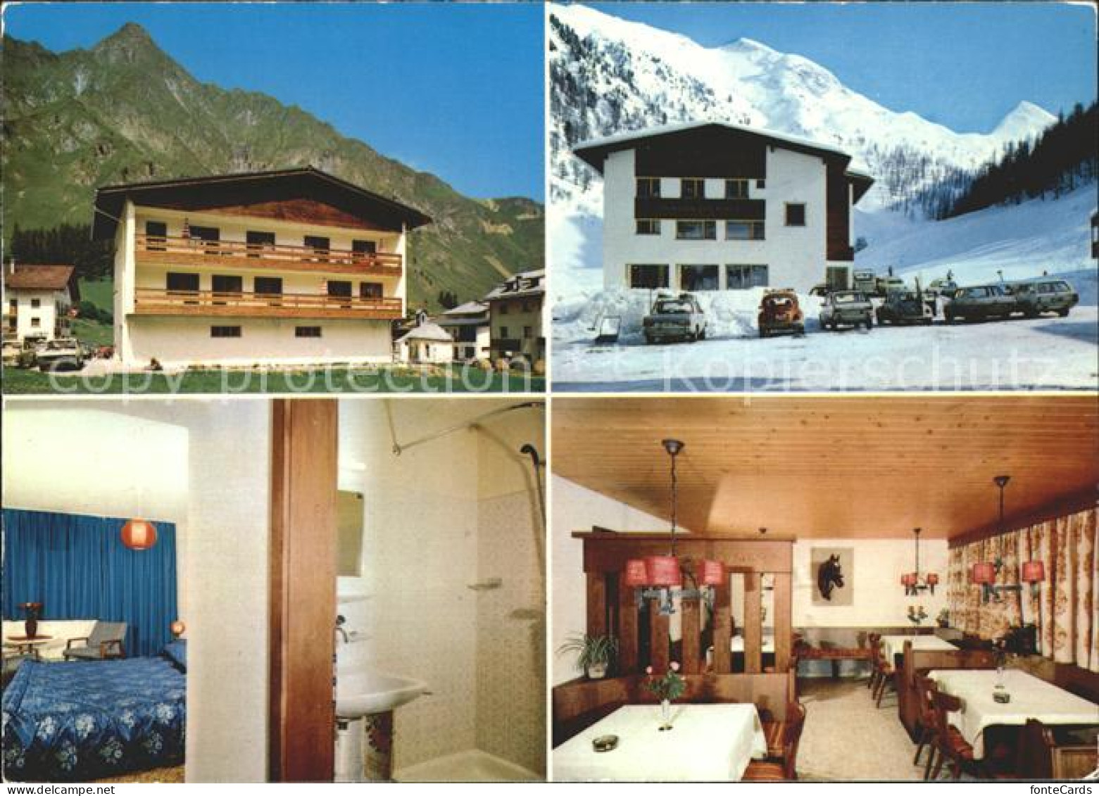 11877427 Samnaun Dorf Pension Des Alpes Zimmer Gaststube Samnaun Dorf - Sonstige & Ohne Zuordnung