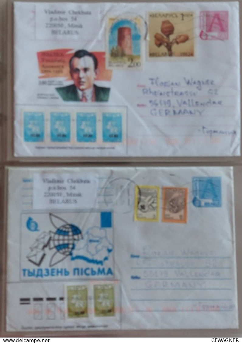 2 Letters Minsk Belarus 2000 - Bielorussia