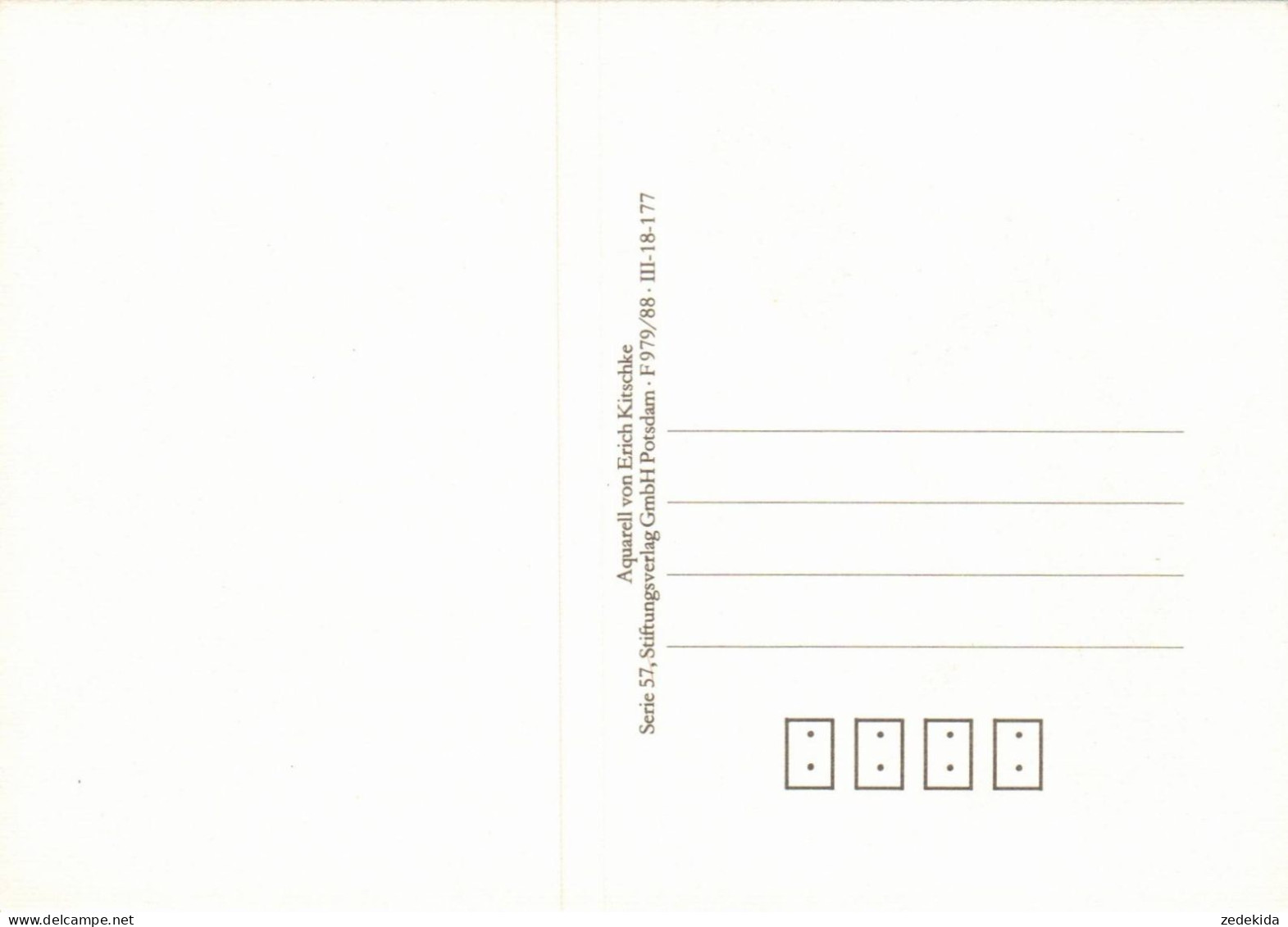 H2353 - TOP Mose Spruchkarte - Wanderer - Erich Kitschke Künstlerkarte Nach Aquarell - Verlag Potsdam DDR - Autres & Non Classés