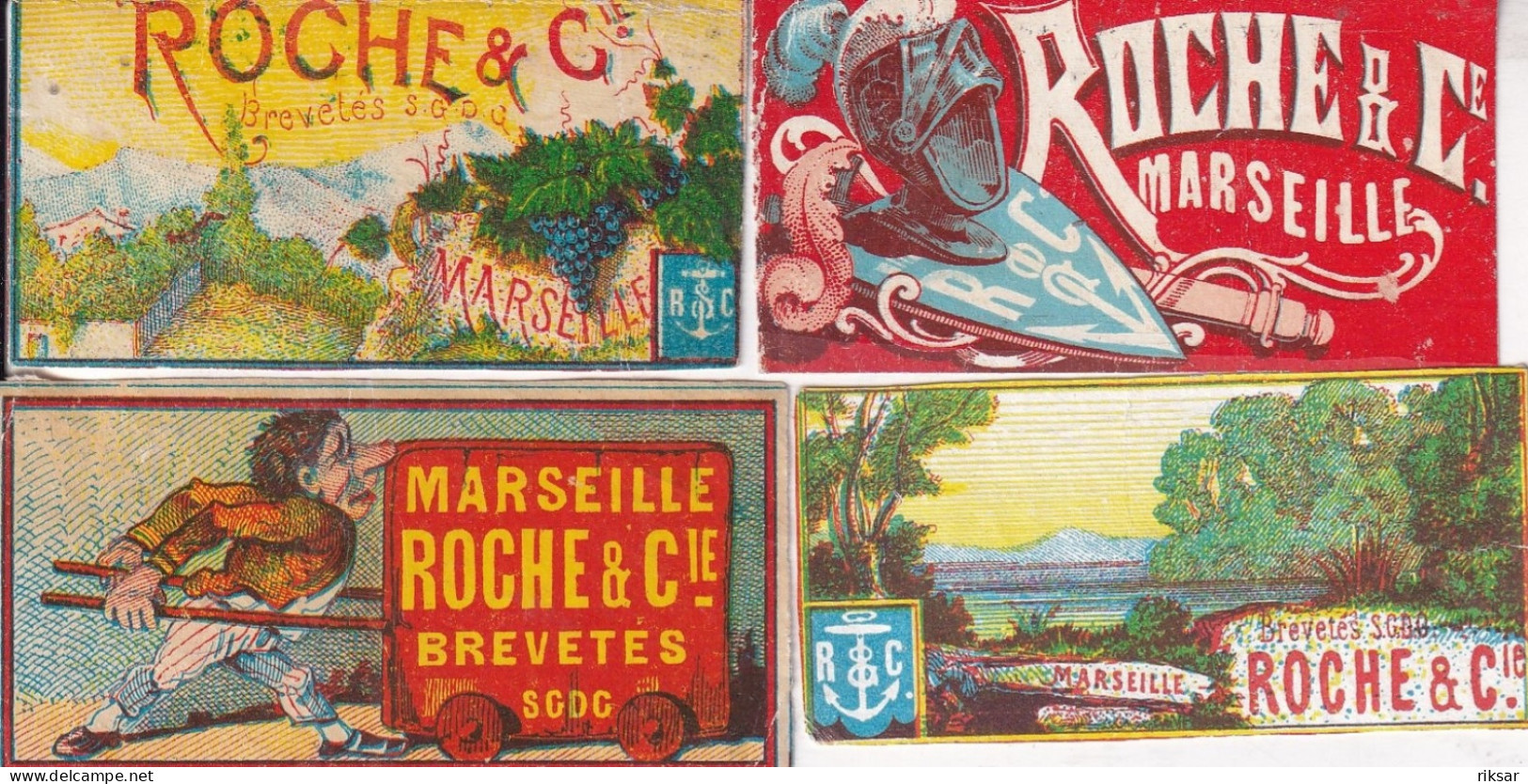 ETIQUETTE D ALLUMETTE(ROCHE) MARSEILLE(14 PIECES) - Matchbox Labels