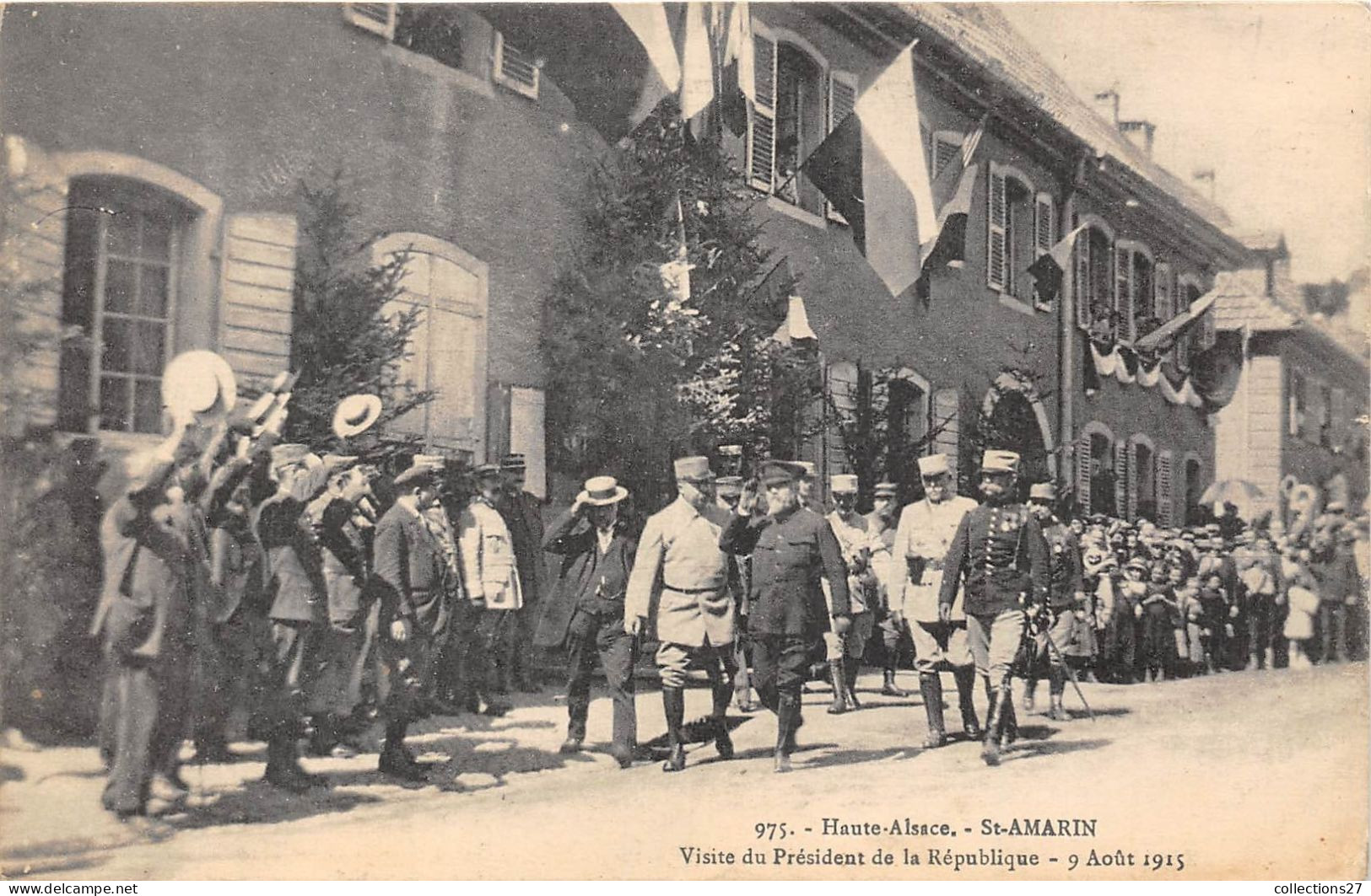 68-SAINT-AMARIN- VISITE DU PRESIDENT DE LA REPUBLIQUE 9 AOUT 1915 - Saint Amarin
