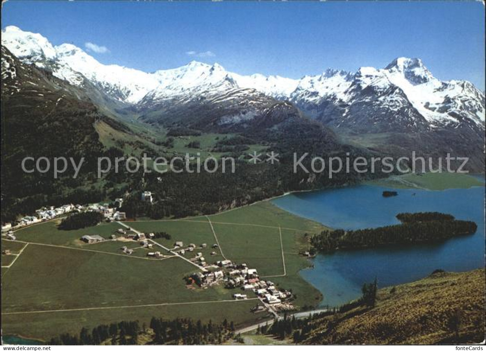 11875407 Sils Engadin Graubuenden Fliegeraufnahme Sils/Segl Baselgia - Sonstige & Ohne Zuordnung