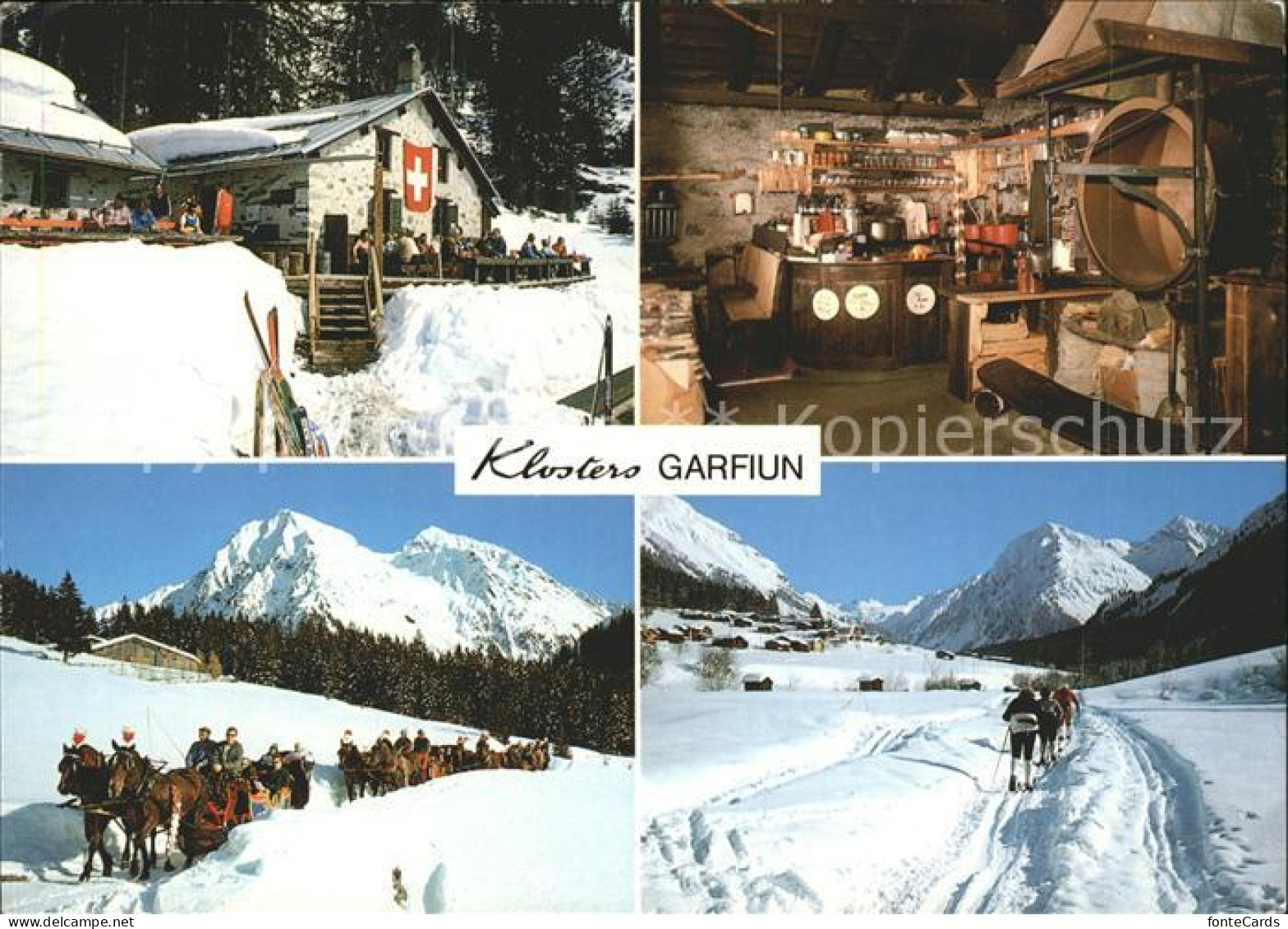 11875357 Klosters GR Alp Garfiun Uriges Huettenbeizli Langlauf Pferdeschlittenfa - Sonstige & Ohne Zuordnung