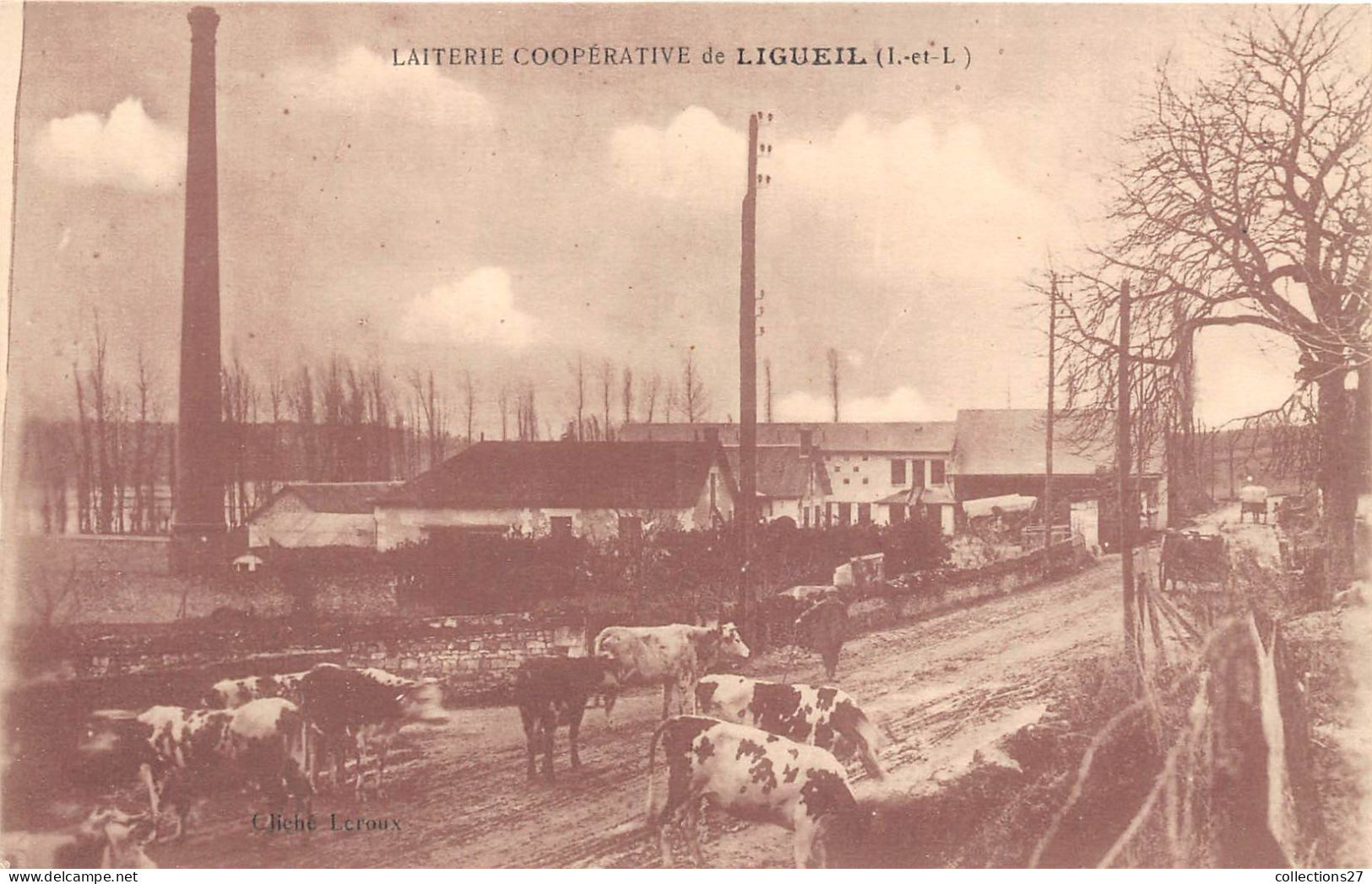 37-LIGUEIL- LAITERIE COOPERATIVE DE LIGUEIL - Sonstige & Ohne Zuordnung