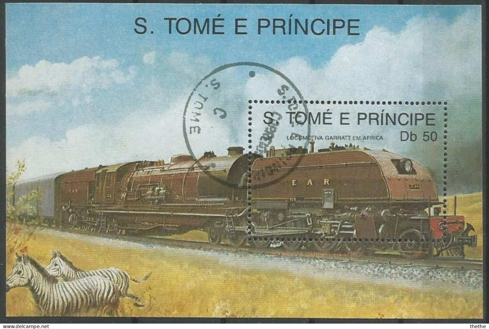 Sao Tomé-et-Principe -  Locomotive Garratt, Africa - Treni