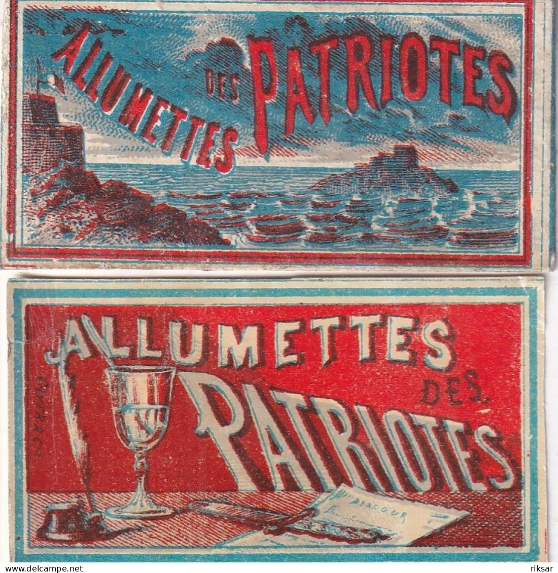 ETIQUETTE D ALLUMETTE(PATRIOTE) 6 PIECES - Boites D'allumettes - Etiquettes