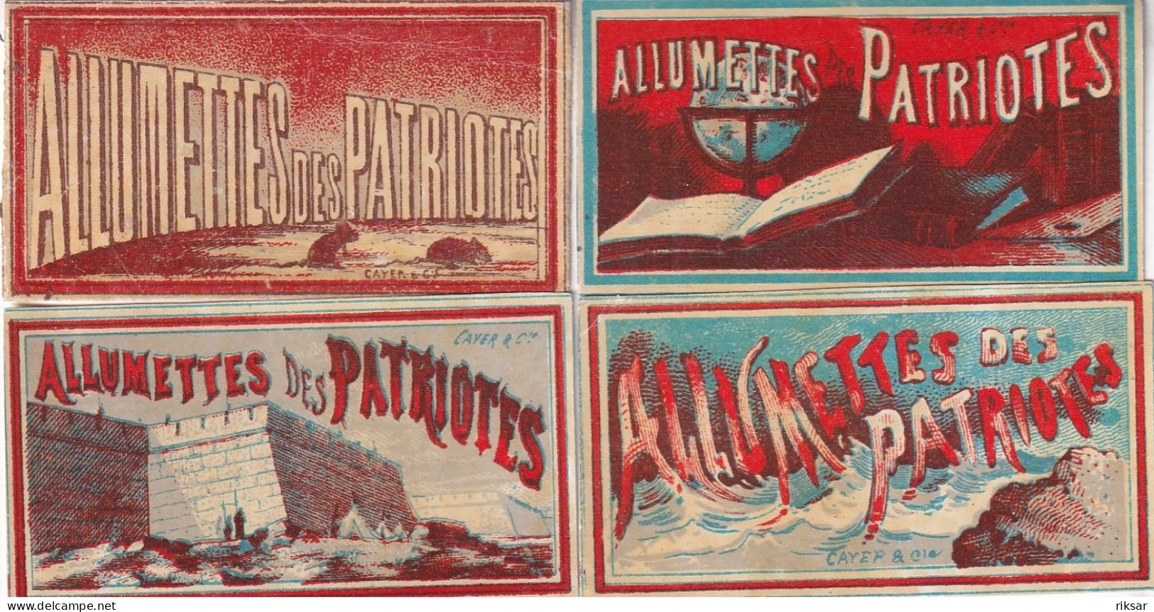 ETIQUETTE D ALLUMETTE(PATRIOTE) 6 PIECES - Matchbox Labels