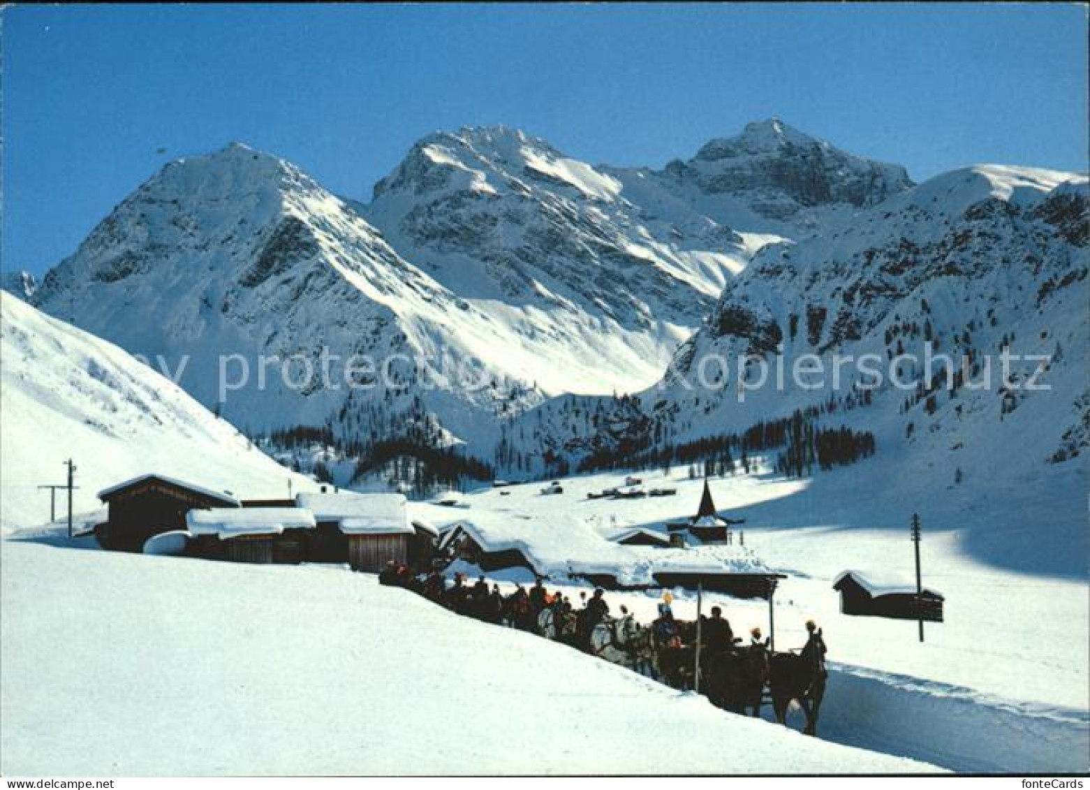 11871387 Davos GR Sertig Doerfli Ducangruppe Pferdekutsche Davos Platz - Sonstige & Ohne Zuordnung