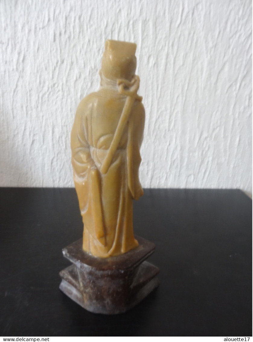 Ancienne Statuette Chinois Pierre A Savon - Art Asiatique