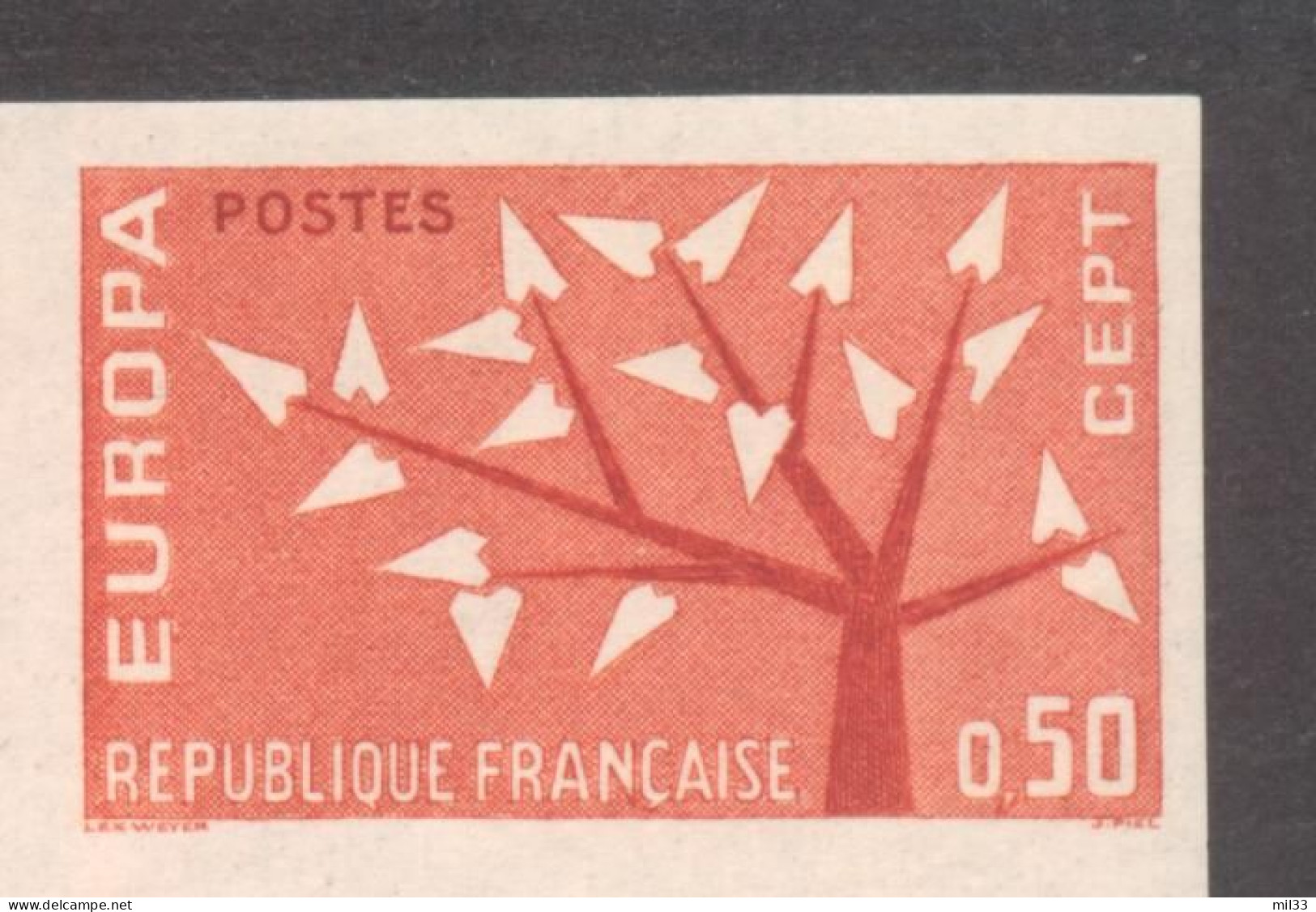 0,50 F Europa YT 1359 De 1962 Sans Trace Charnière - Sin Clasificación