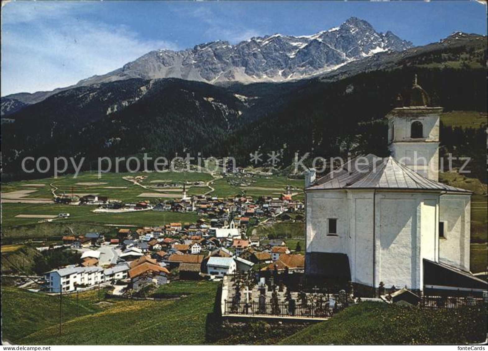 11871277 Piz Mitgel Kirche Ortsansicht Piz Mitgel - Sonstige & Ohne Zuordnung