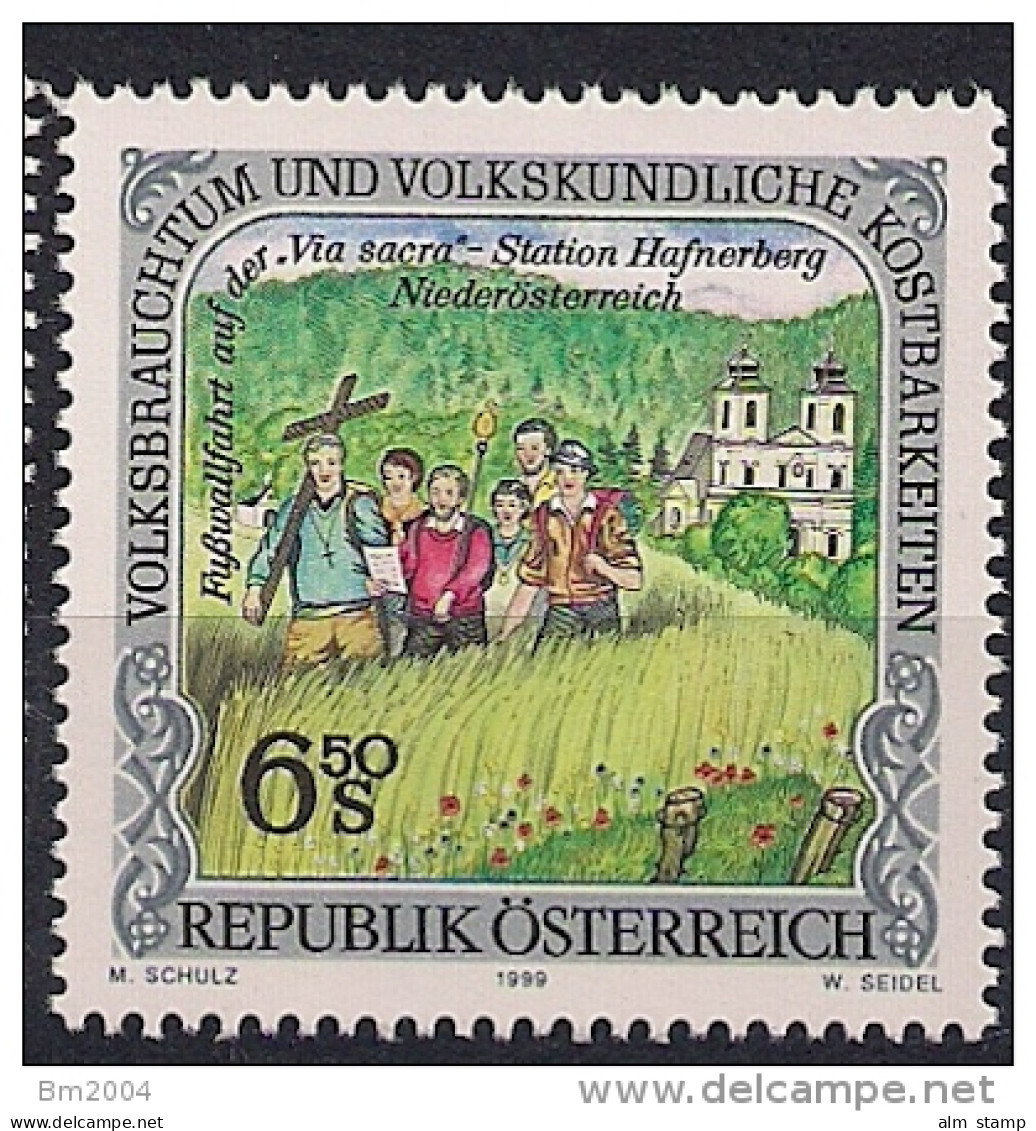 1999 Austria Österreich  Mi. 2275**MNH   Station Hafnerberg Der Fußwallfahrt Auf Der Via Sacra Von Wien Nach Mar - Unused Stamps