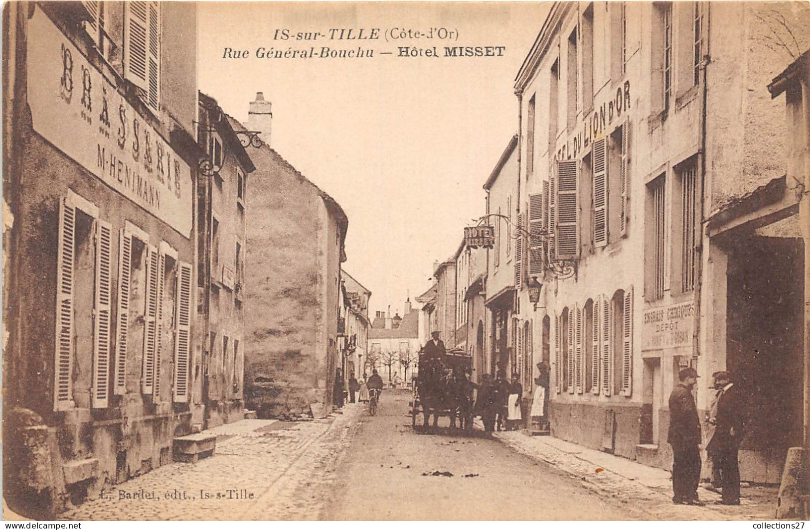 21-IS-SUR-TILLE- RUE GENERAL-BOUCHU- HÔTEL MISSET - Is Sur Tille